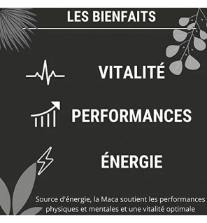 Maca Noire Fort Dosage – Vitalité, Performances & Énergie Naturelle | Complément Vegan | Laboratoires Enova