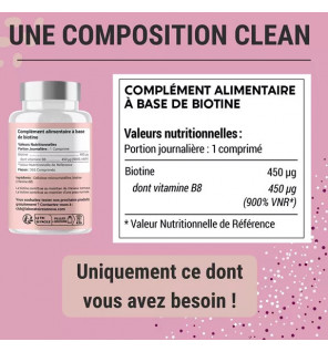 Biotine – Cheveux, Peau & Ongles