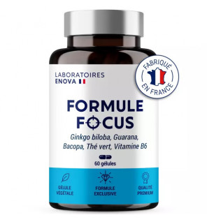 Formule Focus - 60 gélules - Laboratoires Enova pour améliorer la mémoire et la concentration naturellement