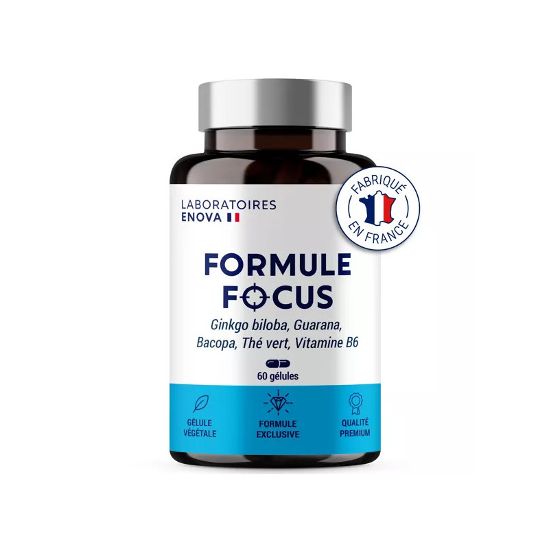 Formule Focus - 60 gélules - Laboratoires Enova - Mémoire & Concentration Formule Focus - 60 gélules - Laboratoires Enova - Mémoire & Concentration