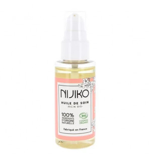Huile de soin bio au ricin – huile végétale fortifiante et nourrissante pour cheveux, cils, ongles et peau