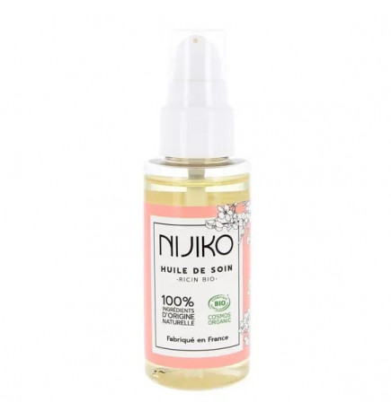 Huile de soin bio au ricin – huile végétale fortifiante et nourrissante pour cheveux, cils, ongles et peau