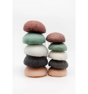 Éponge Konjac au Charbon Actif – Peaux Grasses & à Imperfections