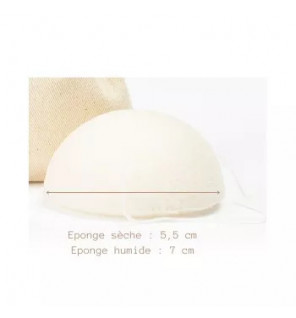 Éponge Konjac Blanche – Nettoyant doux et naturel pour tous types de peaux – visage éclatant et tonifié"