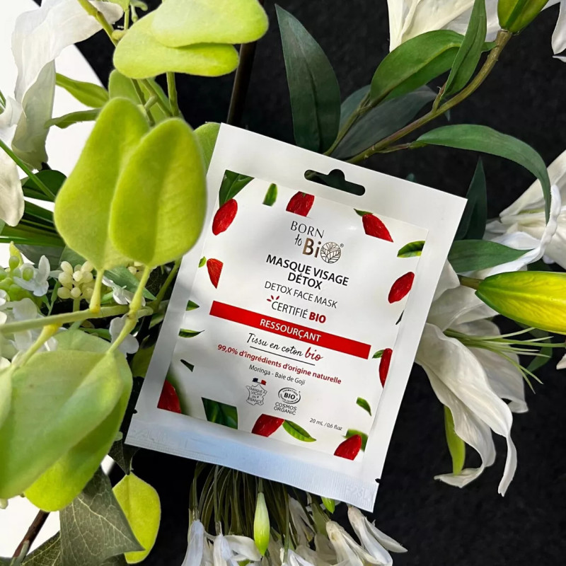 Masque visage Détox en coton - Certifié Bio Masque visage Détox en coton - Certifié Bio