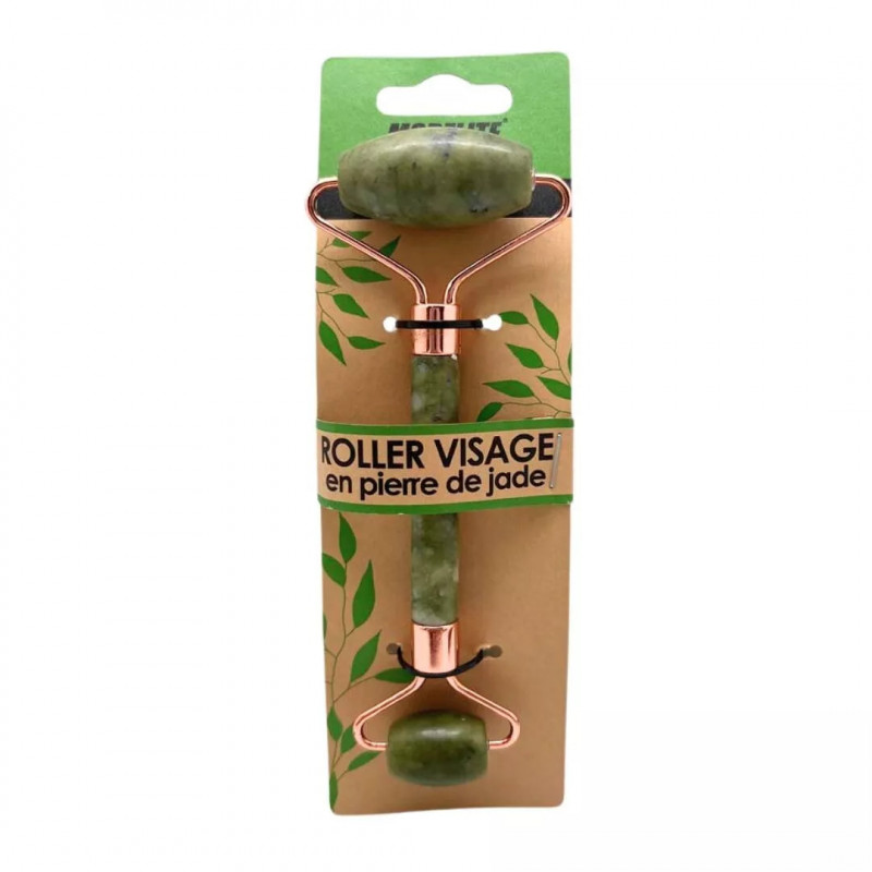 ROLLER DOUBLE VISAGE EN PIERRE DE JADE VERT ROLLER DOUBLE VISAGE EN PIERRE DE JADE VERT