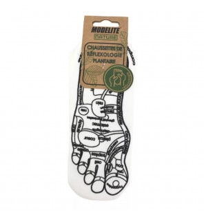 Chaussettes Réflexologie Born to Bio – repérage des zones réflexes pour massage plantaire bien-être