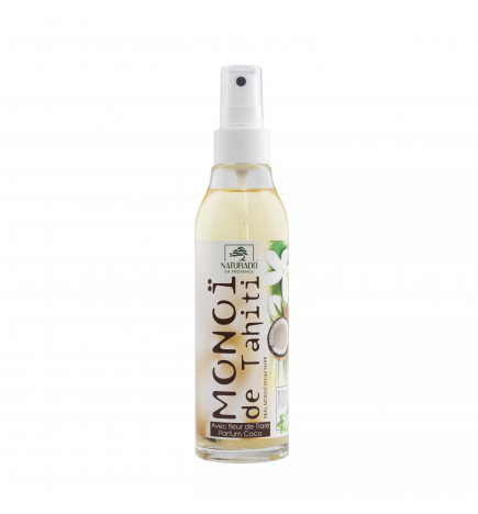 Monoï de Tahiti Parfum Coco Naturado – huile de soin exotique, nourrissante et parfumée, 150 ml