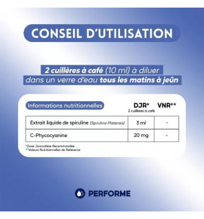 Spiruline Bleue 2 000 mg/L – Énergie Naturelle, Détox Douce & Vitalité Quotidienne